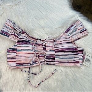 NWT Raisins Off Shoulder Bikini Top Large